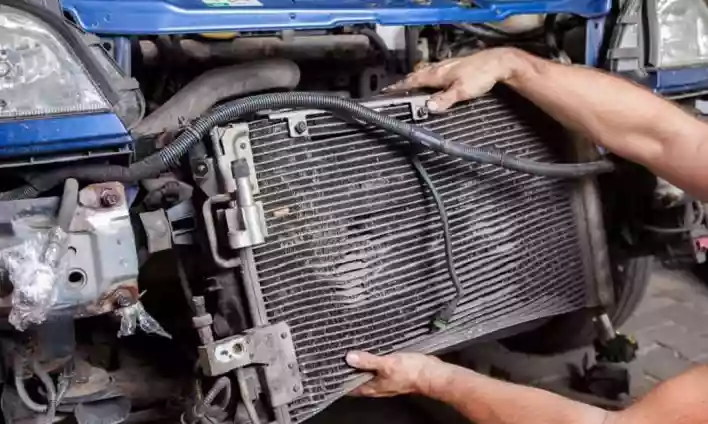 car blocked condenser