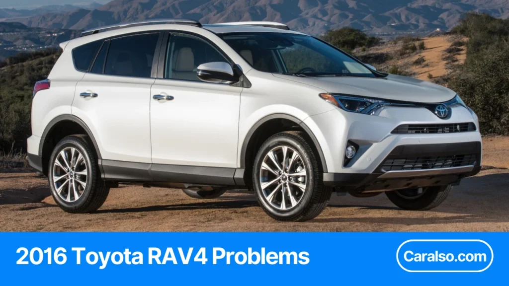 Silver 2016 Toyota RAV4 parked on the roadside with the hood open while the driver checks the engine, illustrating common 2016 RAV4 problems.