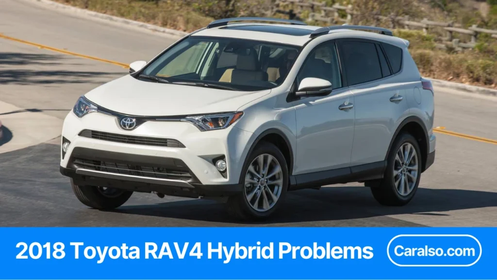 2018 Toyota RAV4 Hybrid parked in a driveway, used SUV showing potential reliability and brake issues