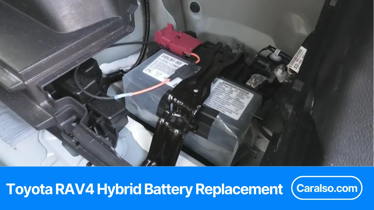 A summary table showing Toyota RAV4 Hybrid battery replacement cost ranges for OEM, reman, and used packs, including core charge and labor.