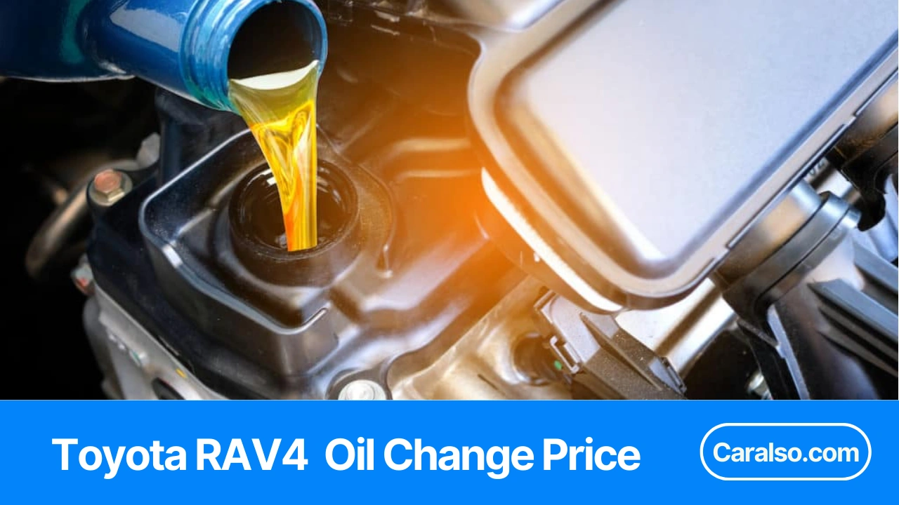 A summary table showing Toyota RAV4 oil change price ranges at a dealer, independent shop, quick-lube, and DIY.